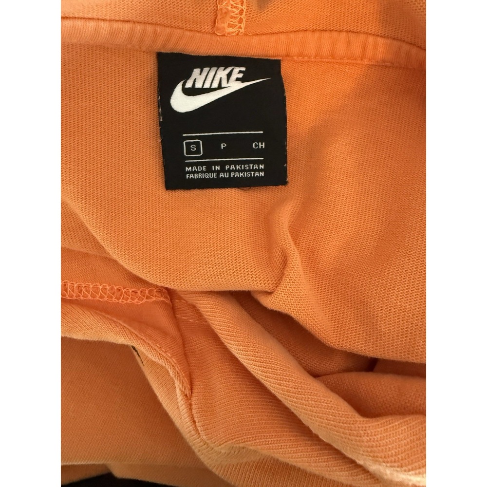 Y2K Nike Womens Atomic Orange Black Swoosh 80s Acid Wash Hooded  Sweatshirt Sz S - Picture 10 of 12